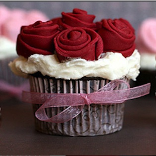 Valentijnsdag Cupcakes met lintje