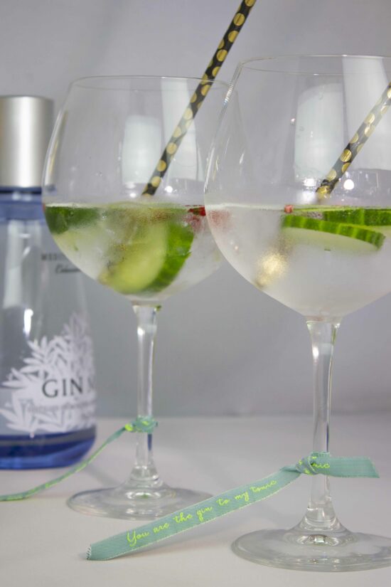 woven textribbon to decorate your gin tonic glass