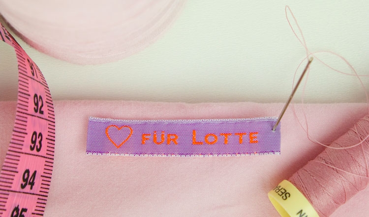 Namensetiketten kleidung