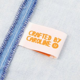 etiqueta tejida con logotipo personalizado