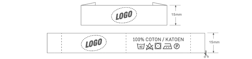 Etichette logo premium 15mm