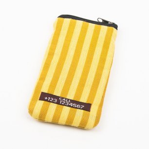 Stoffen bril etui met opgestreken naamlint Instrijklabels met naam