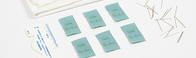 Sewing labels taffeta "Hello Sunshine"